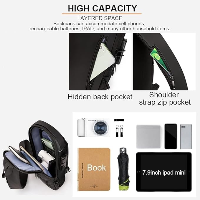 Anti-Theft Crossbody Sling Bag
